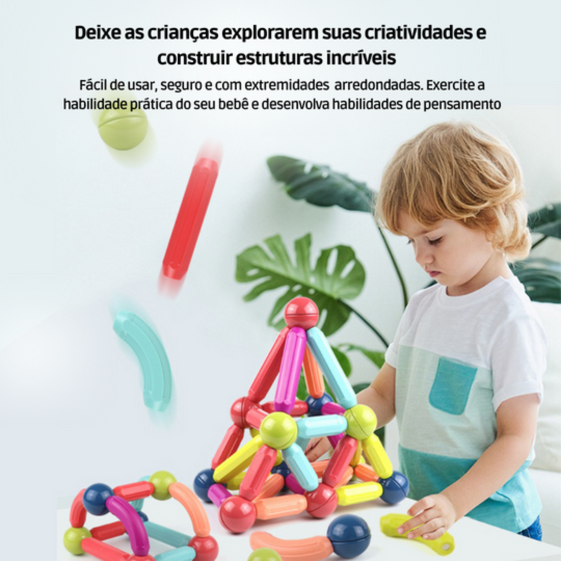 Brinquedo Magnético Criativo - Blocos Educacionais